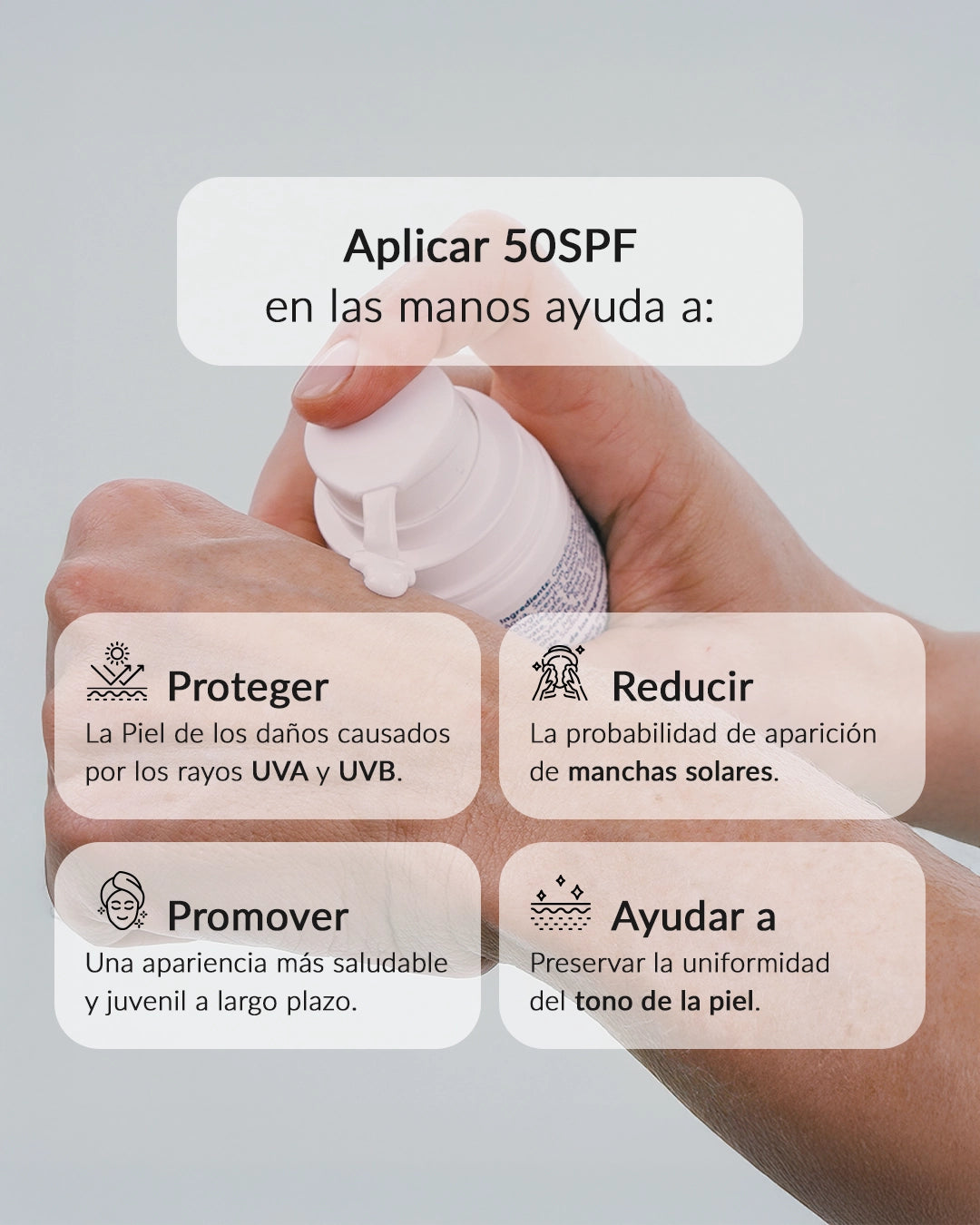 Nutrición y Protección, Cara y Manos