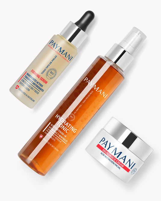 Pack Cuidado Avanzado Piel Madura Paymani, con Abundance Cream, Firming Serum y Hydrating Tonic